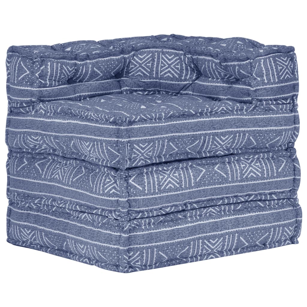 Modularer Pouf Indigo Stoff