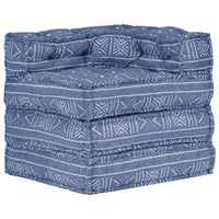 Thumbnail for Modularer Pouf Indigo Stoff
