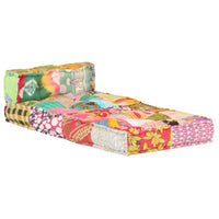 Thumbnail for Modularer Pouf Patchwork Stoff
