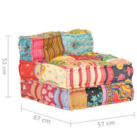 Thumbnail for Modularer Pouf Patchwork Stoff