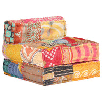 Thumbnail for Modularer Pouf Patchwork Stoff