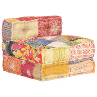 Thumbnail for Modularer Pouf Patchwork Stoff