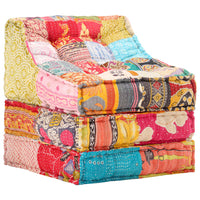 Thumbnail for Modularer Pouf Patchwork Stoff
