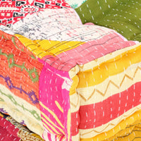 Thumbnail for Modularer Pouf Patchwork Stoff