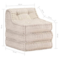 Thumbnail for Modularer Pouf Beige Stoff