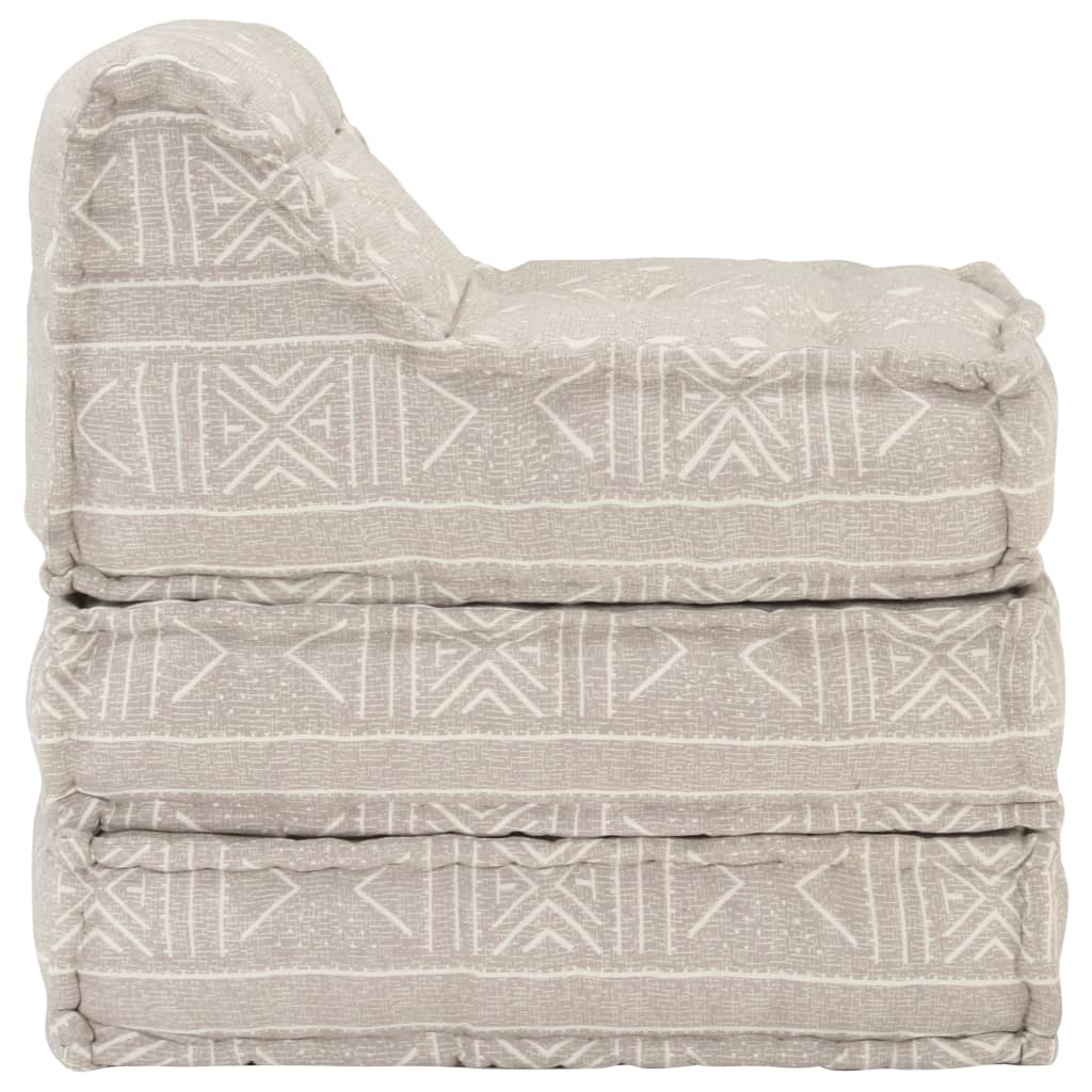 Modularer Pouf Beige Stoff