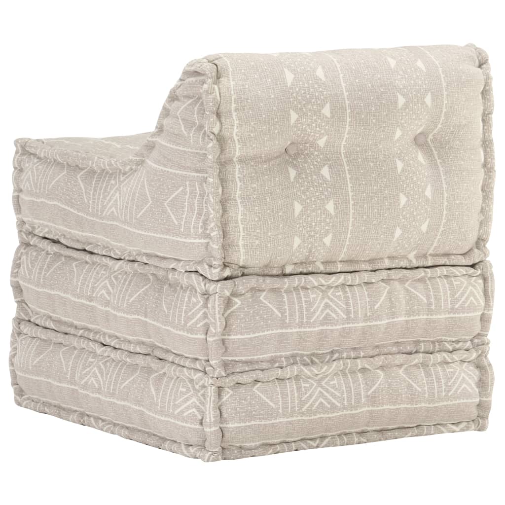 Modularer Pouf Beige Stoff