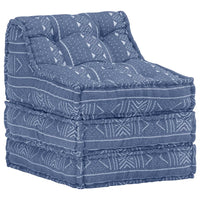 Thumbnail for Modularer Pouf Indigo Stoff