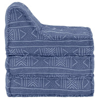Thumbnail for Modularer Pouf Indigo Stoff