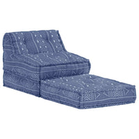 Thumbnail for Modularer Pouf Indigo Stoff
