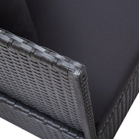 Thumbnail for Garten-Sofabett mit Kissen Poly Rattan Schwarz