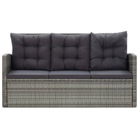 Thumbnail for 5-tlg. Garten-Essgruppe mit Auflagen Poly Rattan Grau