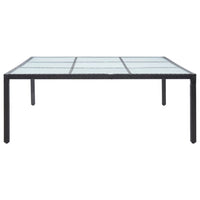 Thumbnail for Garten-Esstisch Schwarz 200×200×74 cm Poly Rattan