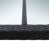 Thumbnail for Garten-Esstisch Schwarz 200×200×74 cm Poly Rattan