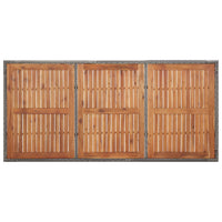 Thumbnail for Gartentisch Grau 200x150x74cm Poly Rattan und Akazie Massivholz
