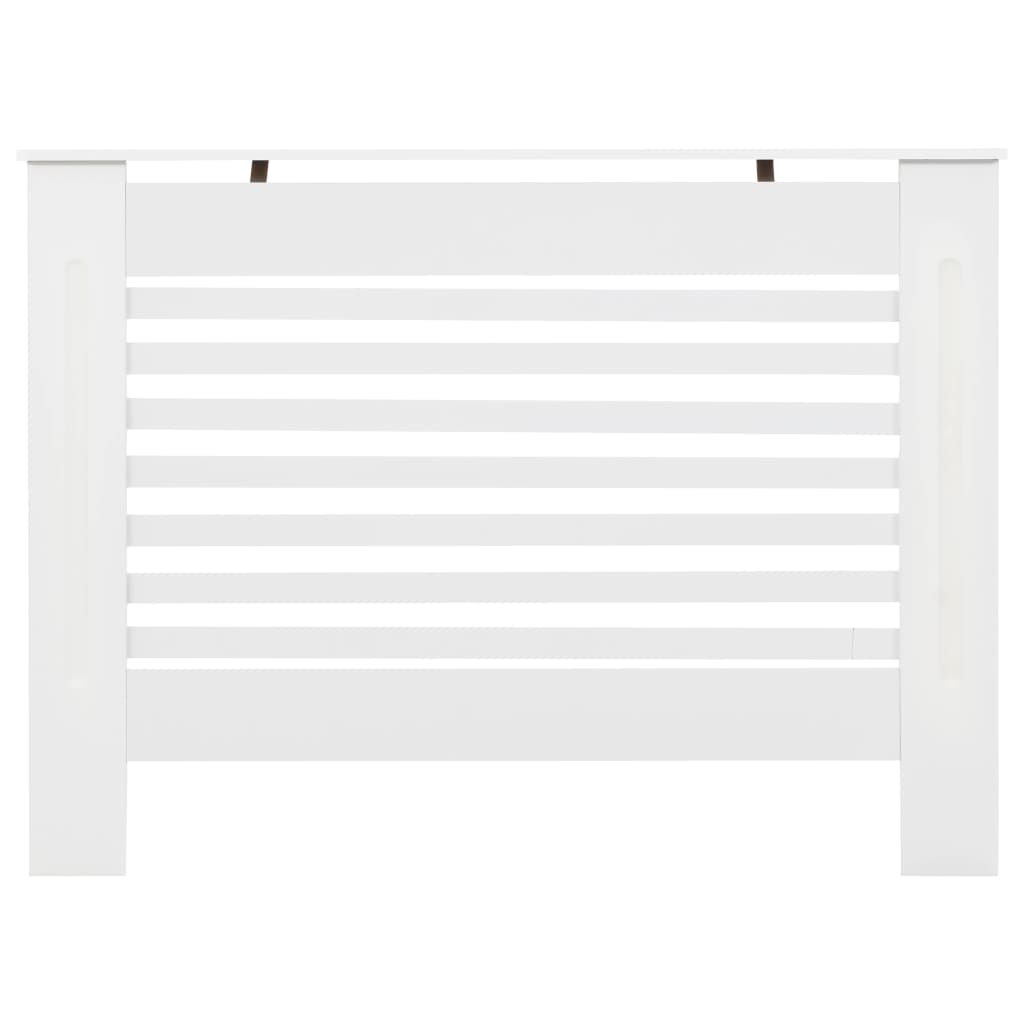 Heizkörperverkleidungen 2 Stk. Weiß 112 x 19 x 81,5 cm MDF
