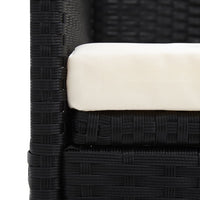 Thumbnail for Garten-Sofabett mit Kissen Poly Rattan Schwarz