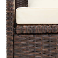 Thumbnail for Garten-Sofabett mit Kissen Poly Rattan Braun