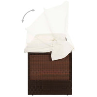 Thumbnail for Gartensofa mit Sonnendach Poly Rattan Braun