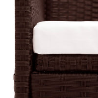 Thumbnail for Gartensofa mit Sonnendach Poly Rattan Braun