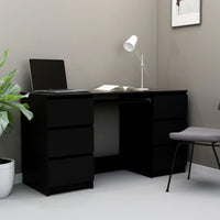 Thumbnail for Schreibtisch Schwarz 140x50x77 cm Holzwerkstoff