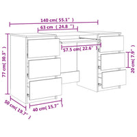 Thumbnail for Schreibtisch Sonoma-Eiche 140x50x77 cm Holzwerkstoff