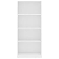 Thumbnail for Bücherregal 4 Fächer Weiß 60x24x142 cm Holzwerkstoff