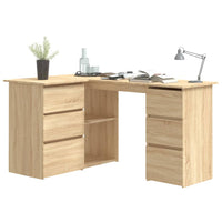 Thumbnail for Eckschreibtisch Sonoma-Eiche 145x100x76 cm Holzwerkstoff