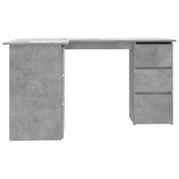Thumbnail for Eckschreibtisch Betongrau 145x100x76 cm Holzwerkstoff