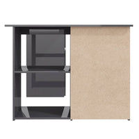 Thumbnail for Eckschreibtisch Hochglanz-Grau 145x100x76 cm Holzwerkstoff