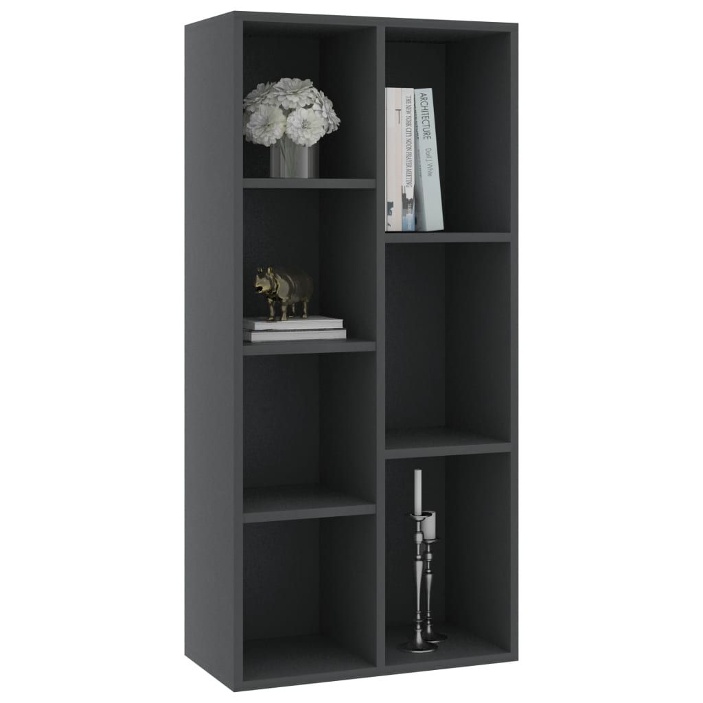 Bücherregal Grau 50x25x106 cm Holzwerkstoff