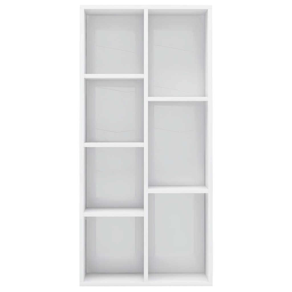 Bücherregal Hochglanz-Weiß 50x25x106 cm Holzwerkstoff