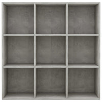 Thumbnail for Bücherregal Betongrau 98x30x98 cm Holzwerkstoff
