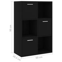 Thumbnail for Lagerschrank Schwarz 60x29,5x90 cm Holzwerkstoff