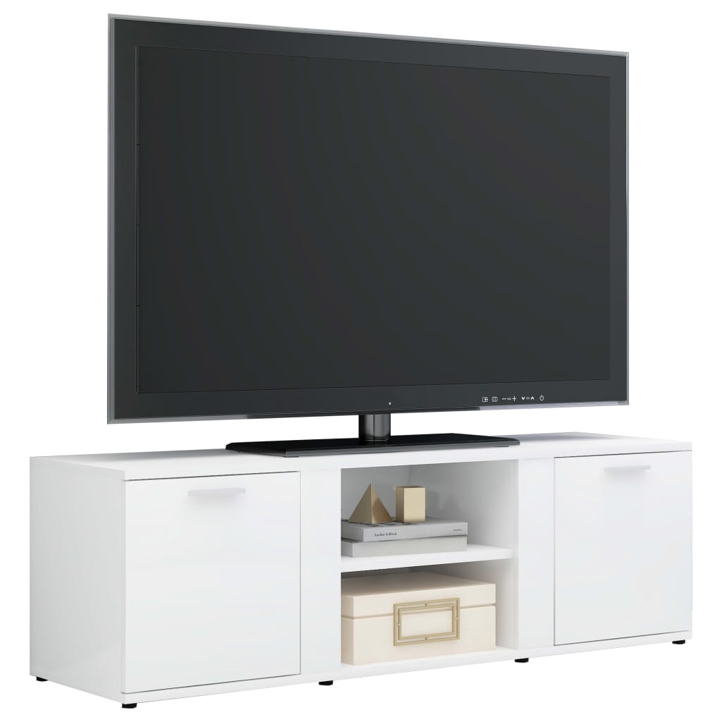 TV-Schrank Hochglanz-Weiß 120x34x37 cm Holzwerkstoff