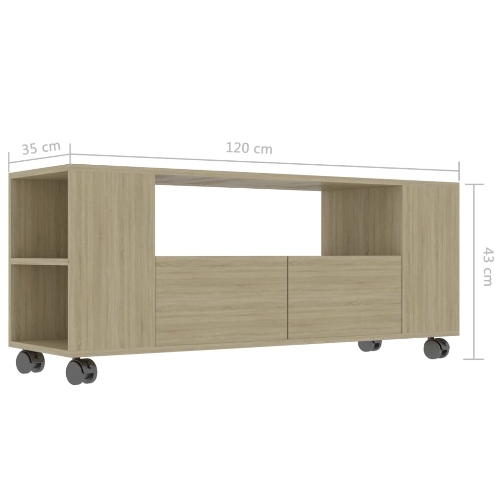 TV-Schrank Sonoma-Eiche 120x35x43 cm Holzwerkstoff