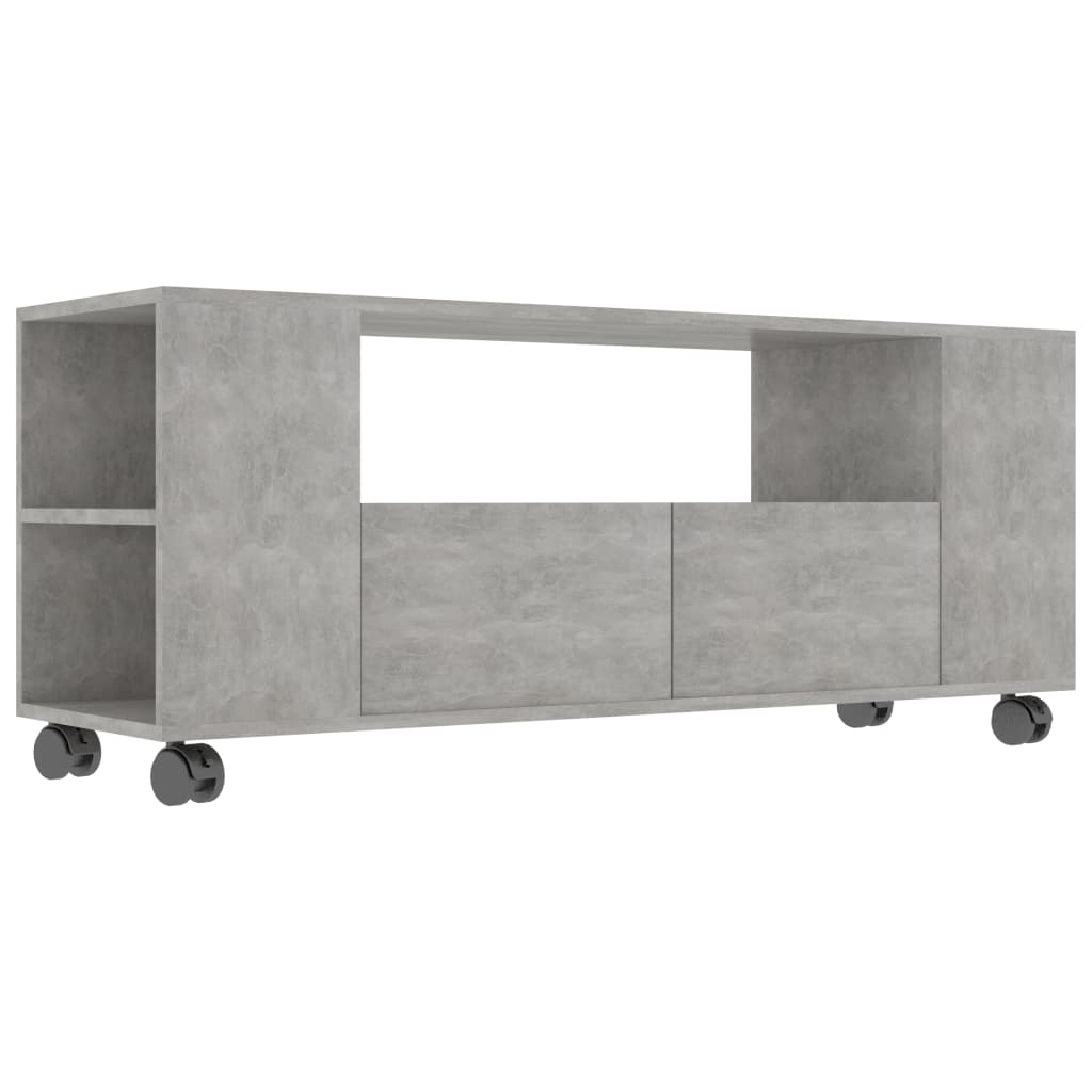 TV-Schrank Betongrau 120x35x43 cm Holzwerkstoff