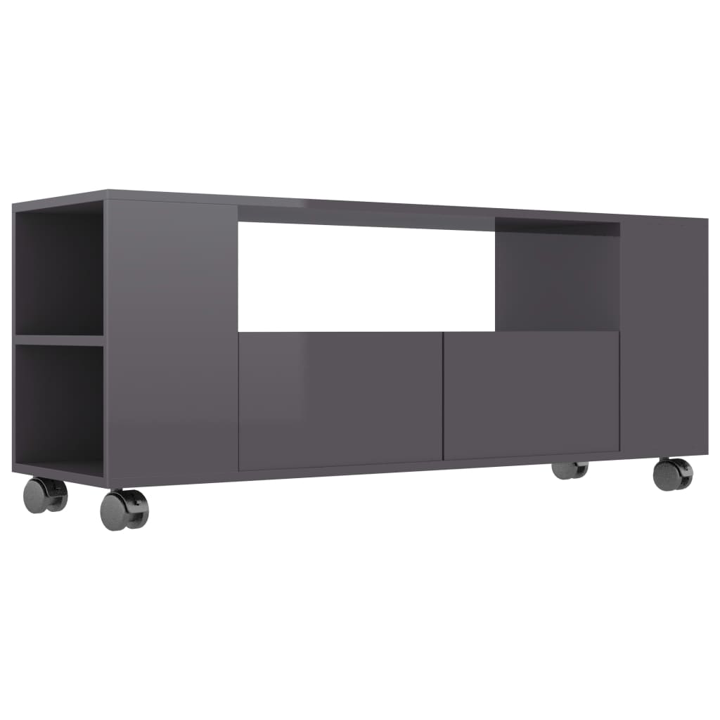 TV-Schrank Hochglanz-Grau 120x35x43 cm Holzwerkstoff