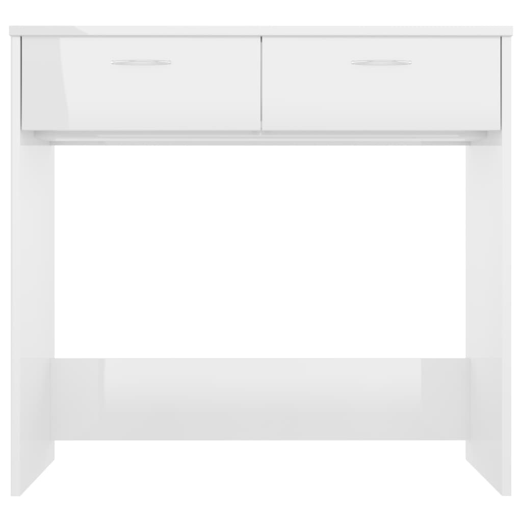 Schreibtisch Hochglanz-Weiß 80x40x75 cm Holzwerkstoff
