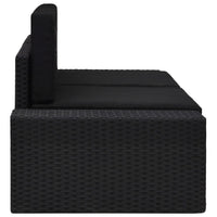 Thumbnail for Modulares 2-Sitzer-Sofa Poly Rattan Schwarz