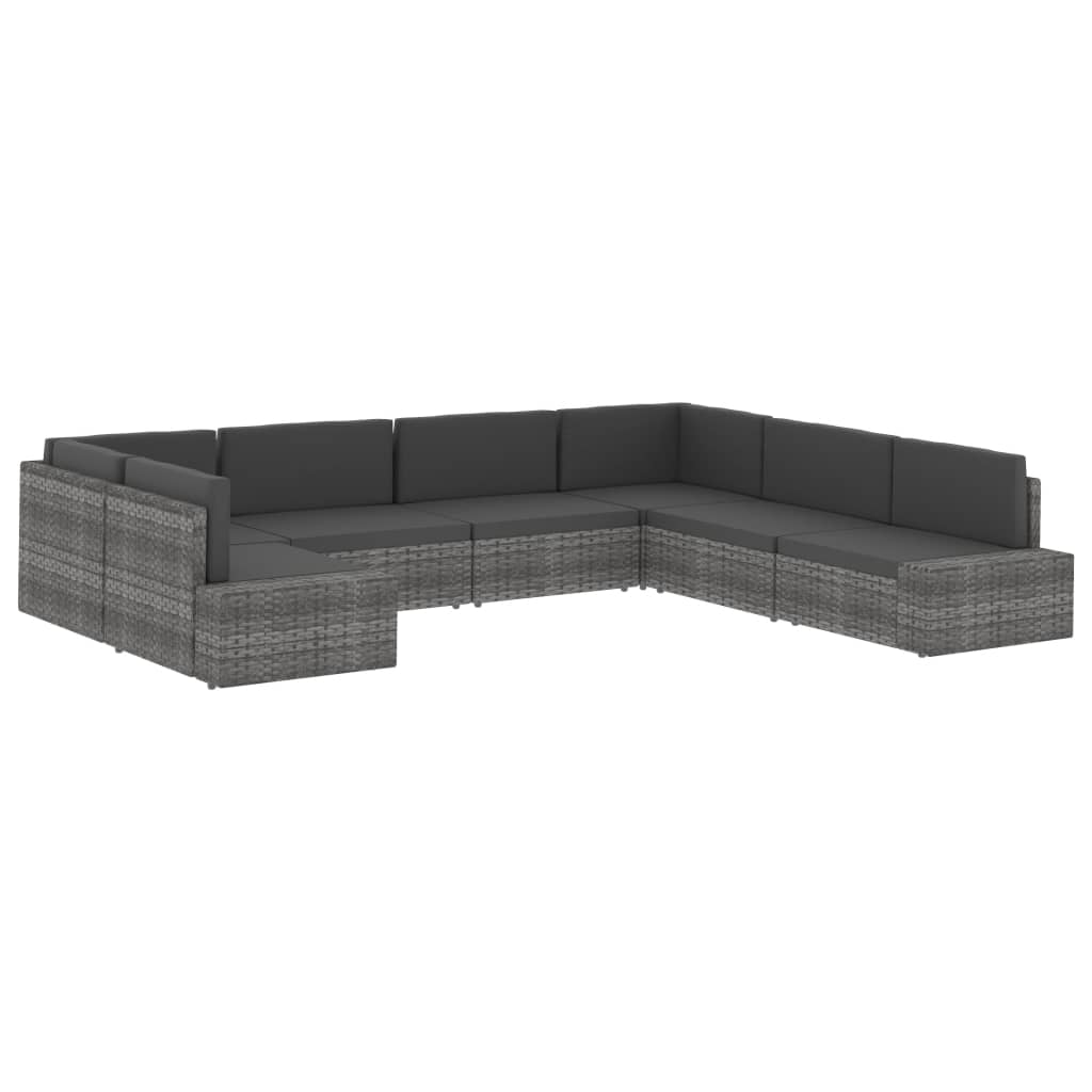 Modulares Sofa-Eckteil mit Armlehne (links) Poly Rattan Braun