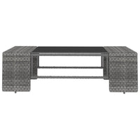Thumbnail for 2-tlg. Garten-Lounge-Set Poly Rattan Grau