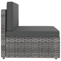 Thumbnail for 2-tlg. Garten-Lounge-Set Poly Rattan Grau