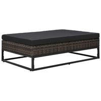 Thumbnail for 5-tlg. Garten-Sofagarnitur mit Auflagen Poly Rattan Grau