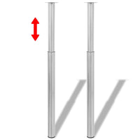 Thumbnail for Teleskopische Tischbeine 4 Stk. Gebürstetes Nickel 710-1100 mm
