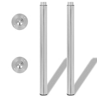 Thumbnail for Teleskopische Tischbeine 4 Stk. Gebürstetes Nickel 710-1100 mm