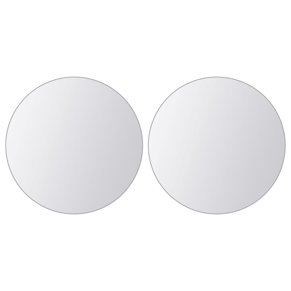 16-tlg. Spiegelfliesen-Set Rund Glas