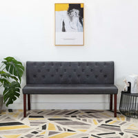 Thumbnail for Sitzbank 148,5 cm Grau Wildleder-Optik
