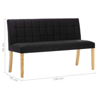 Thumbnail for Bank 140 cm Schwarz Samt