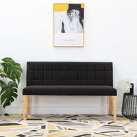 Thumbnail for Bank 140 cm Schwarz Samt